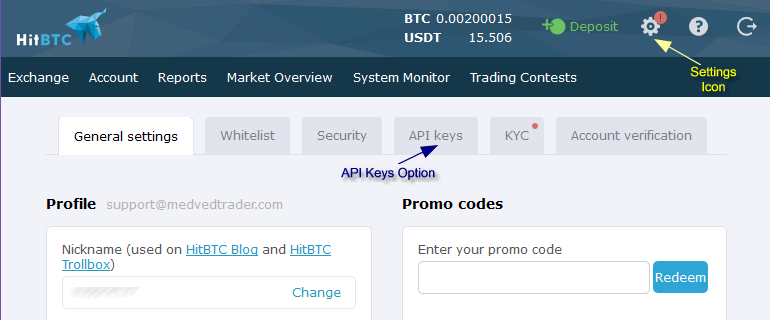 HitBTC_APImenu