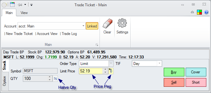 Trading - Trade Ticket