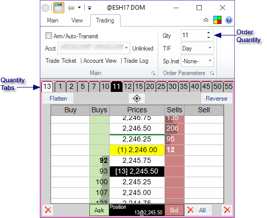 DOM - quantity tabs