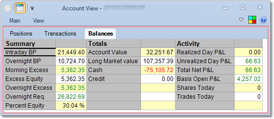 Trading - Account - Balances