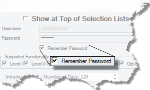Sources - remember password