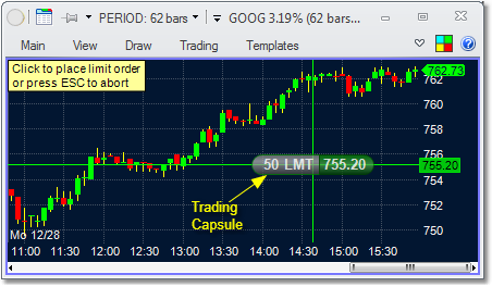 Trading - Charts - Placing Order