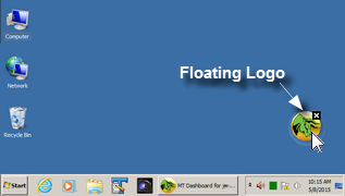Dashboard - floating logo
