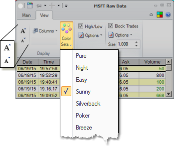 Raw Data - fonts and colors