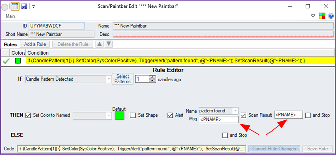 Candle Pattern Simple Editor Select Alert